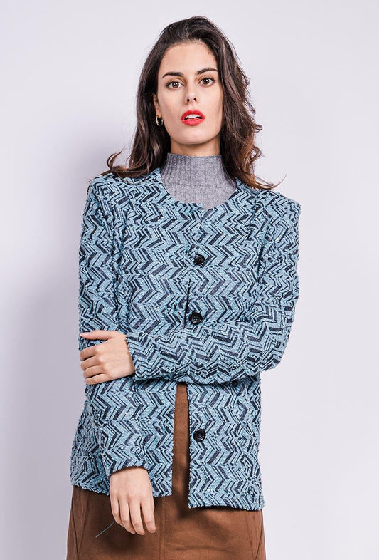 Plus Size Jacket Zig Zag with Sequins