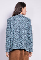 Plus Size Zig Zag Jacket with Sequins