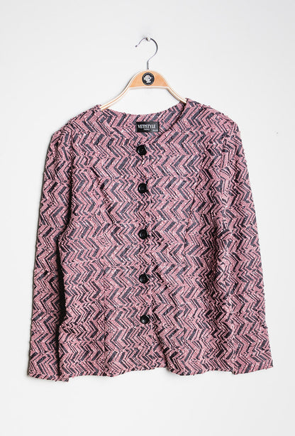 Plus Size Jacket zig zag with sequins