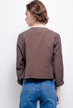 Plus Size Zipped Jacket