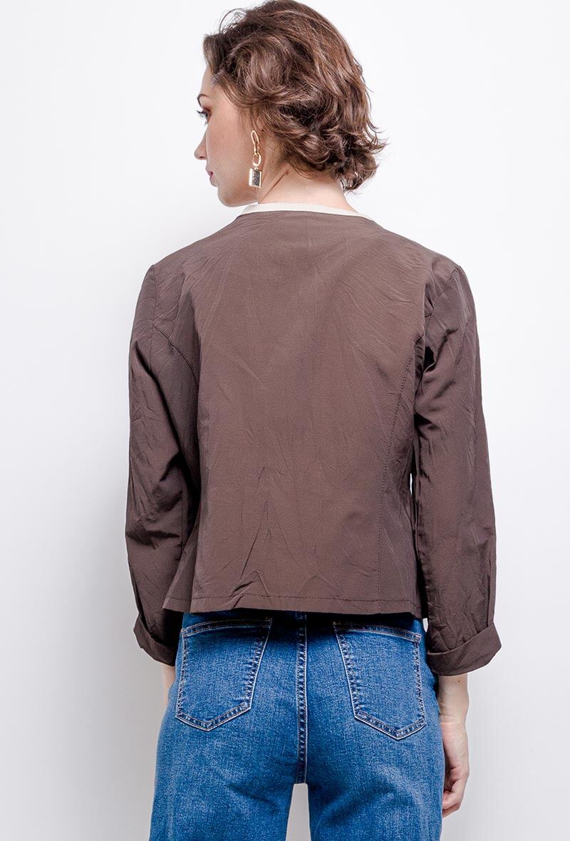 Plus Size Zipped Jacket