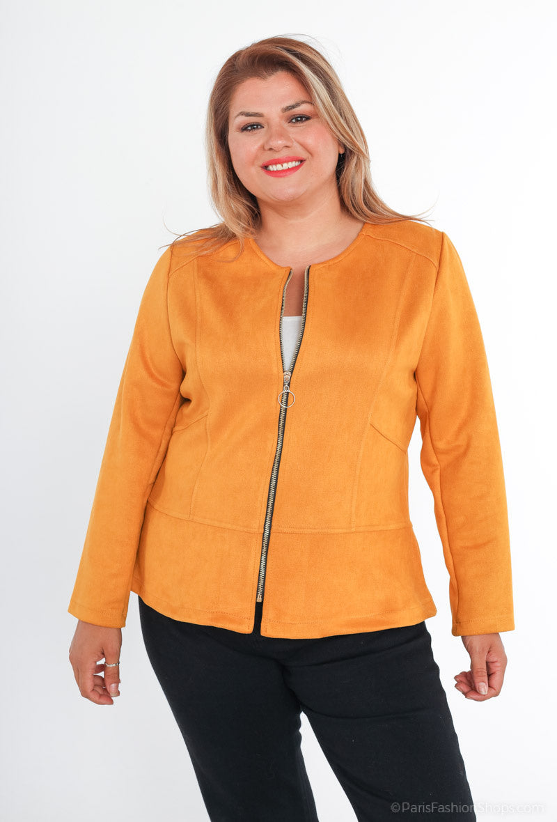 Plus Size Zipped Jackets för Stilsäkra Kvinnor