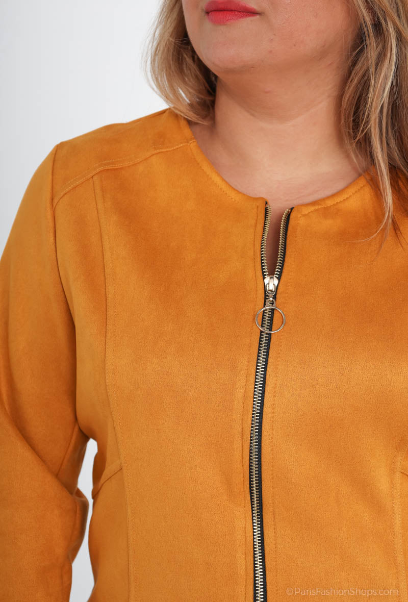 Plus Size Zipped Jackets för Stilsäkra Kvinnor