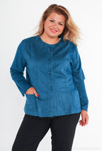 Suede jackets i Stor Storlek