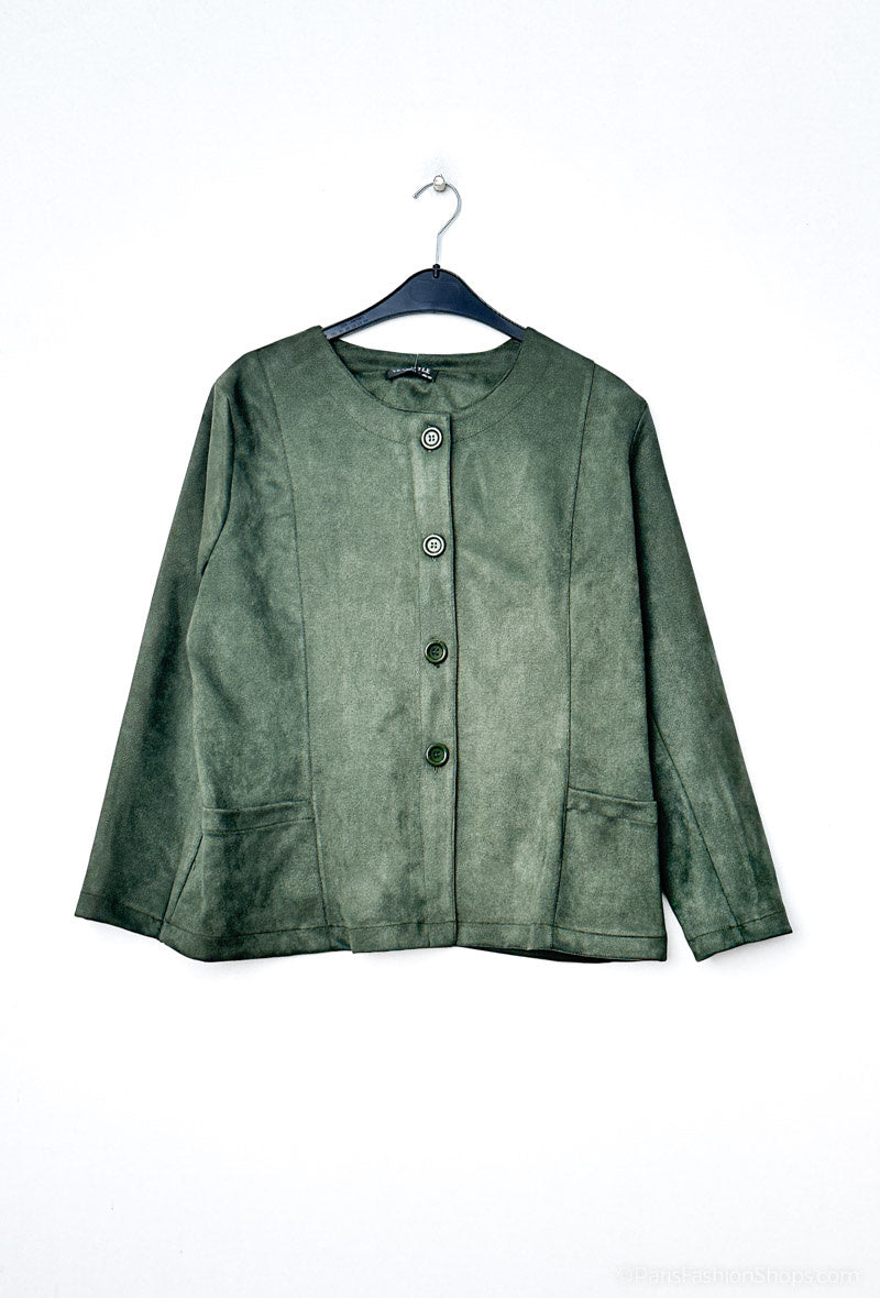 Suede jackets i Stor Storlek