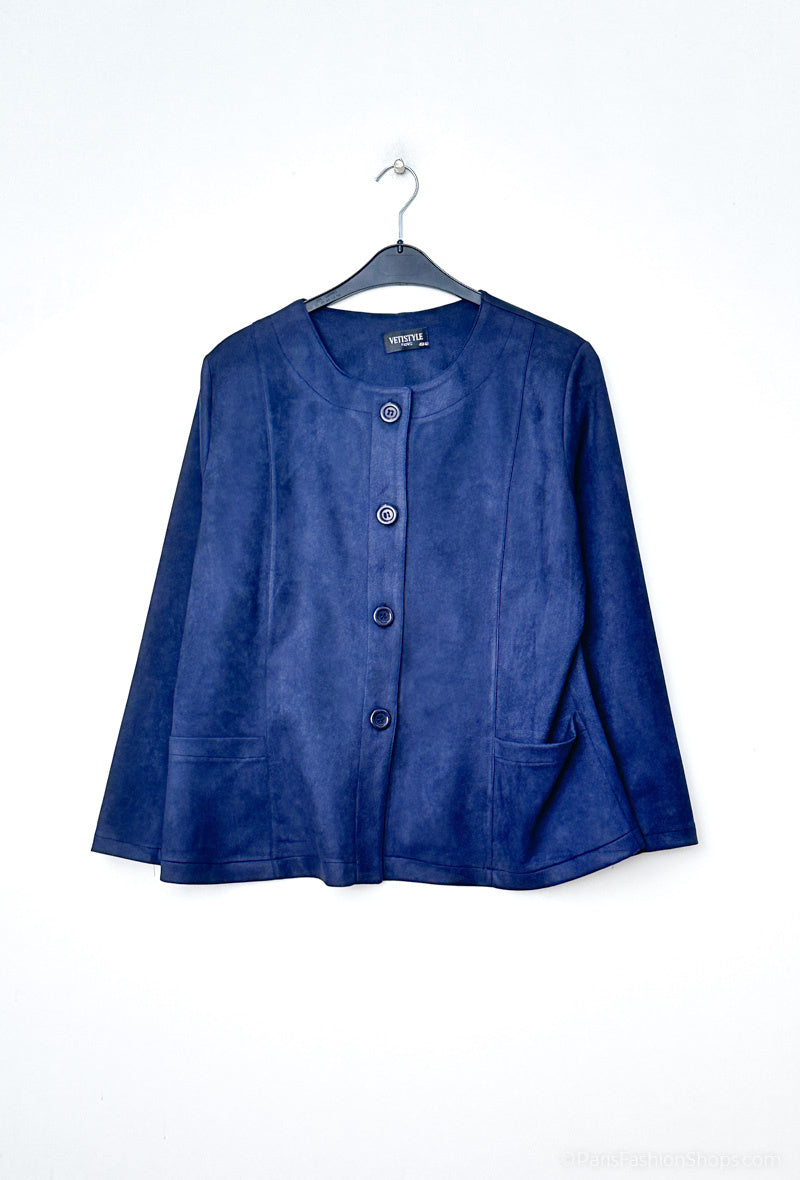 Suede jackets i Stor Storlek