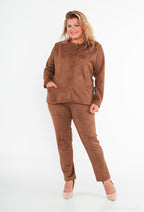 Plus Size Suedejacka för kvinnor