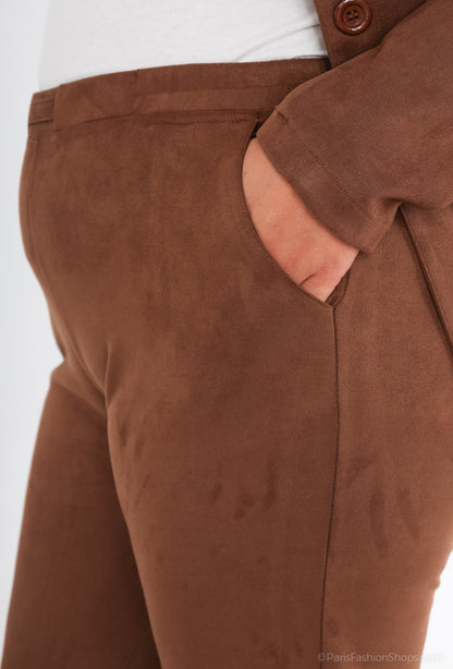 Plus Size Suede Jacket för Stora Storlekar