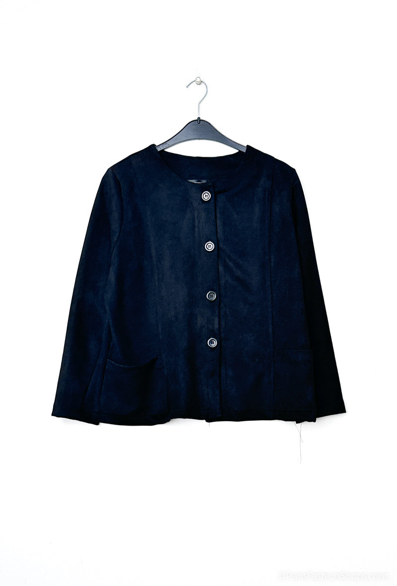 Plus Size Suede Jacket för Stora Storlekar