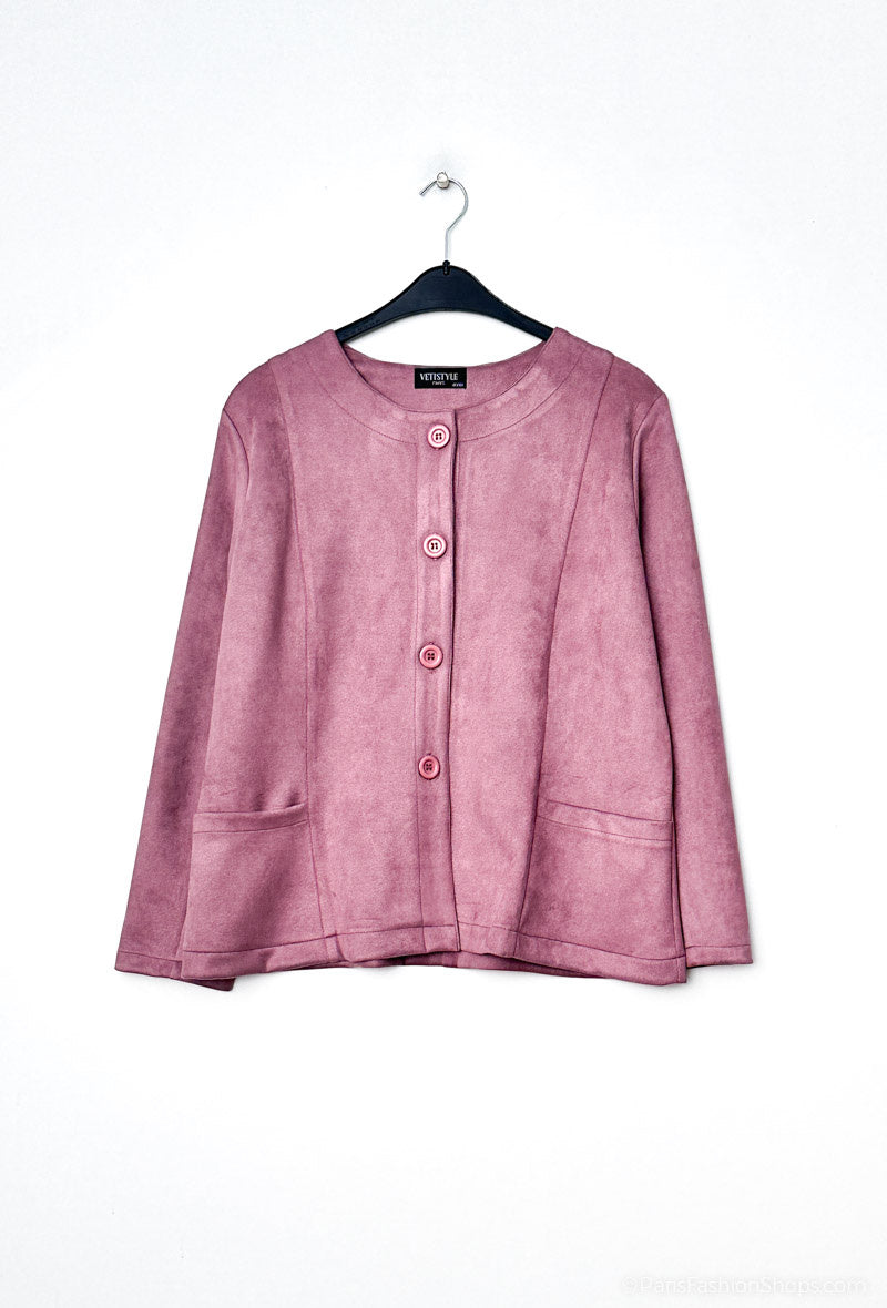 Suede jackets i Stor Storlek