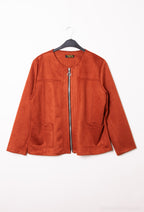 Suede-liknande zip-jackor i Plus Size