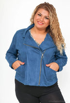 Perfecto jackets in suede i Stor Storlek