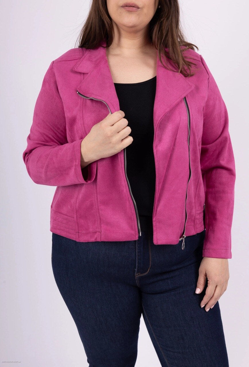 Perfecto jackets in suede i Stor Storlek