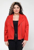 Perfecto jackets in suede i Stor Storlek