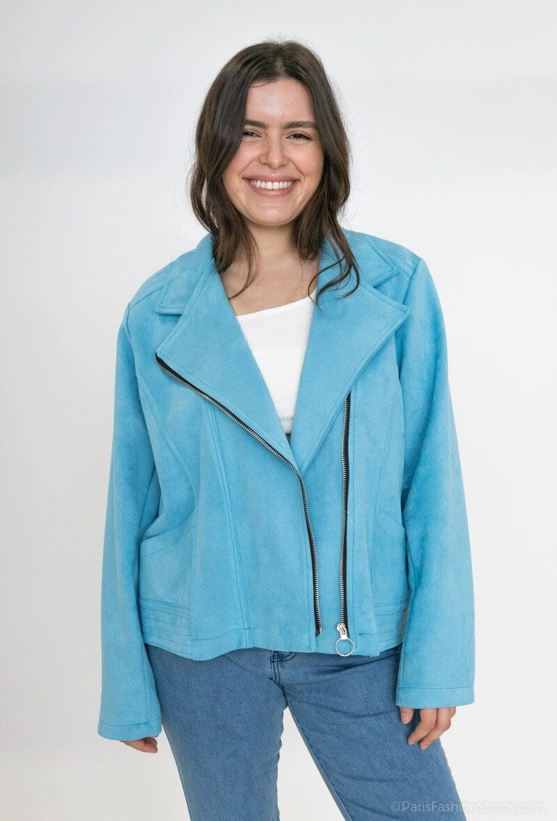 Perfecto jackets in suede i Stor Storlek