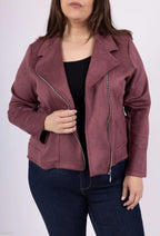 Perfecto jackets in suede i Stor Storlek