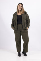 Plus Size Corduroy jackets with zipped pockets