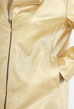 Plus Size Zipper Jacket - Unicolor Casual Style