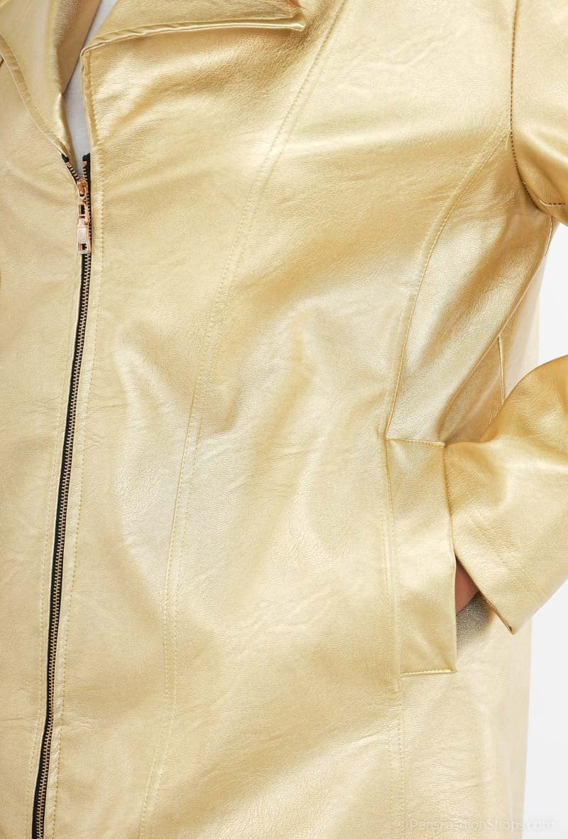 Plus Size Zipper Jacket - Unicolor Casual Style