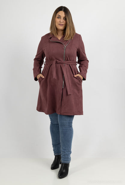 Plus Size Long suede jackets