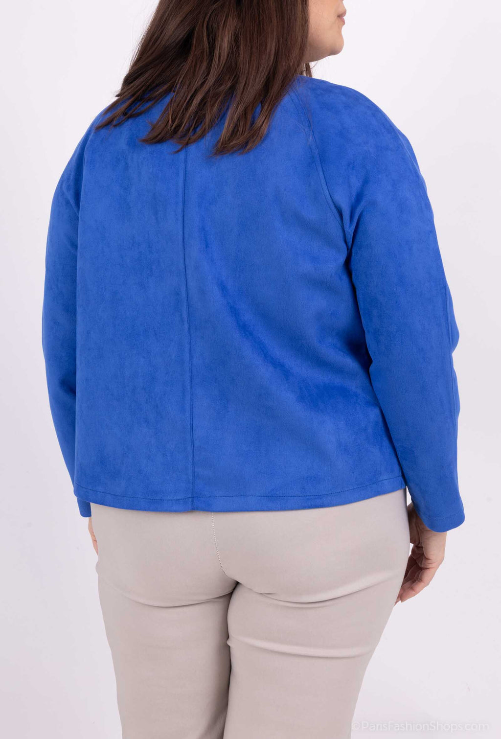 Plus Size Suede Jacket