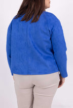 Plus Size Suede Jacket