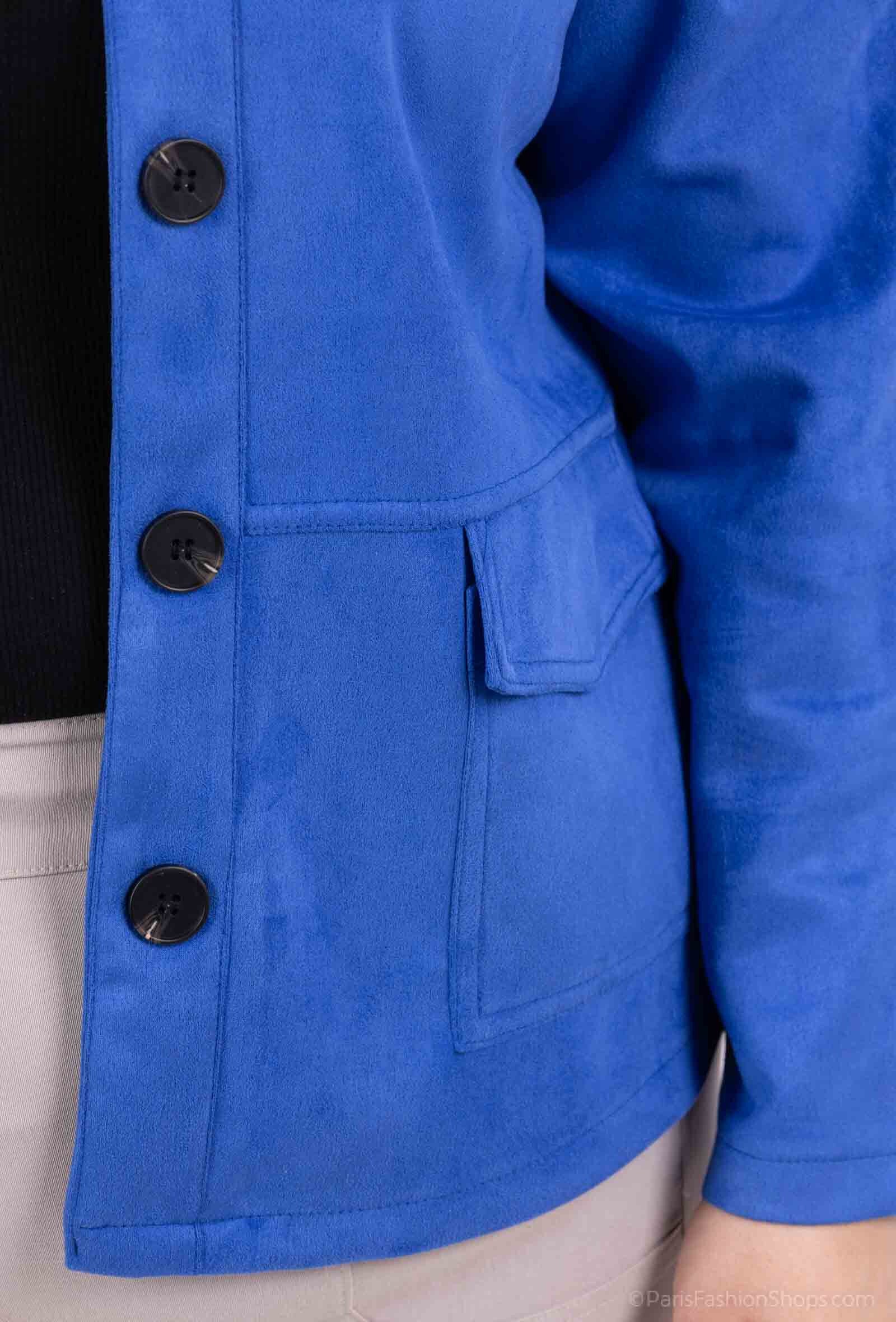 Plus Size Suede Jacket